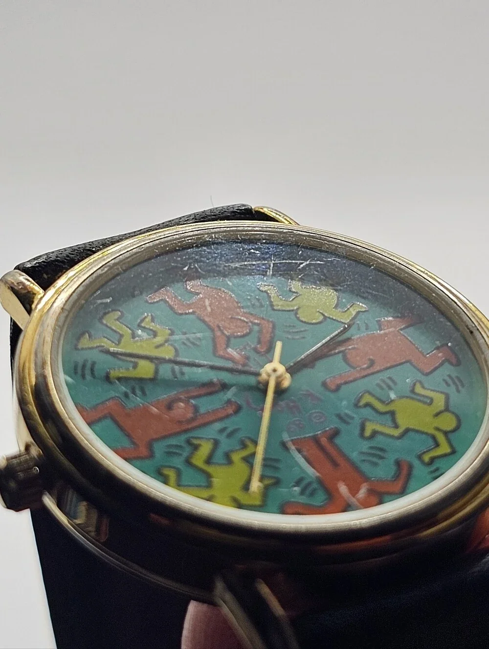 1989 Keith Haring LITO Paris Green Edition Wristwatch Untested
